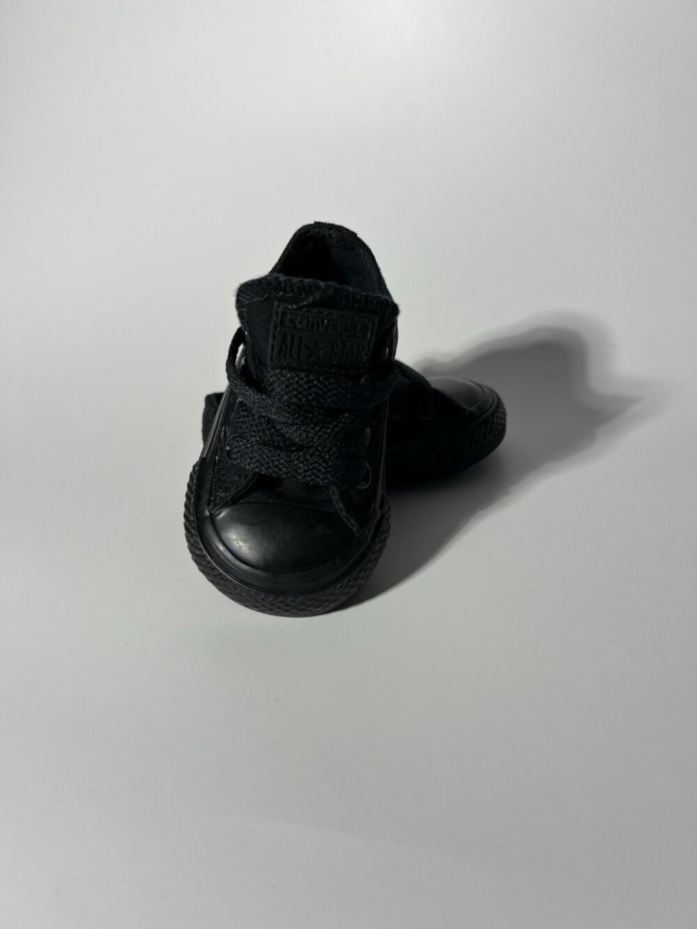Converse Chuck Taylor All Star Black Canvas Baby Infant Size 2 Low Top - Picture 6 of 12
